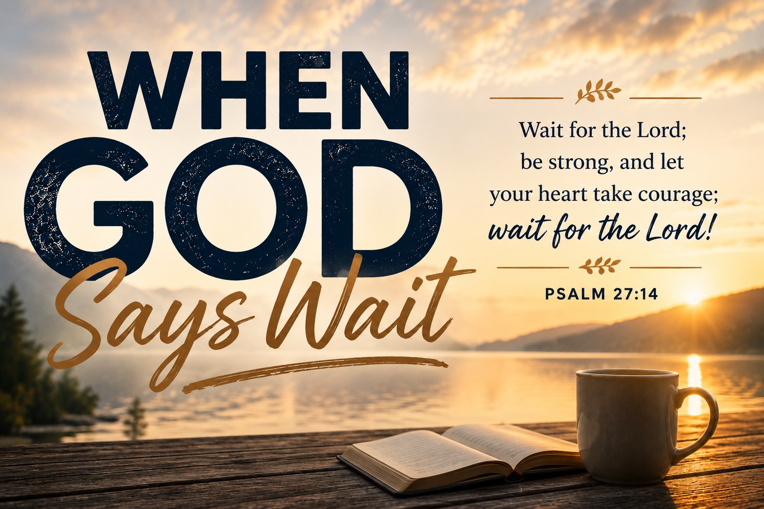 When God Says Wait devotional based on Psalm 27:14