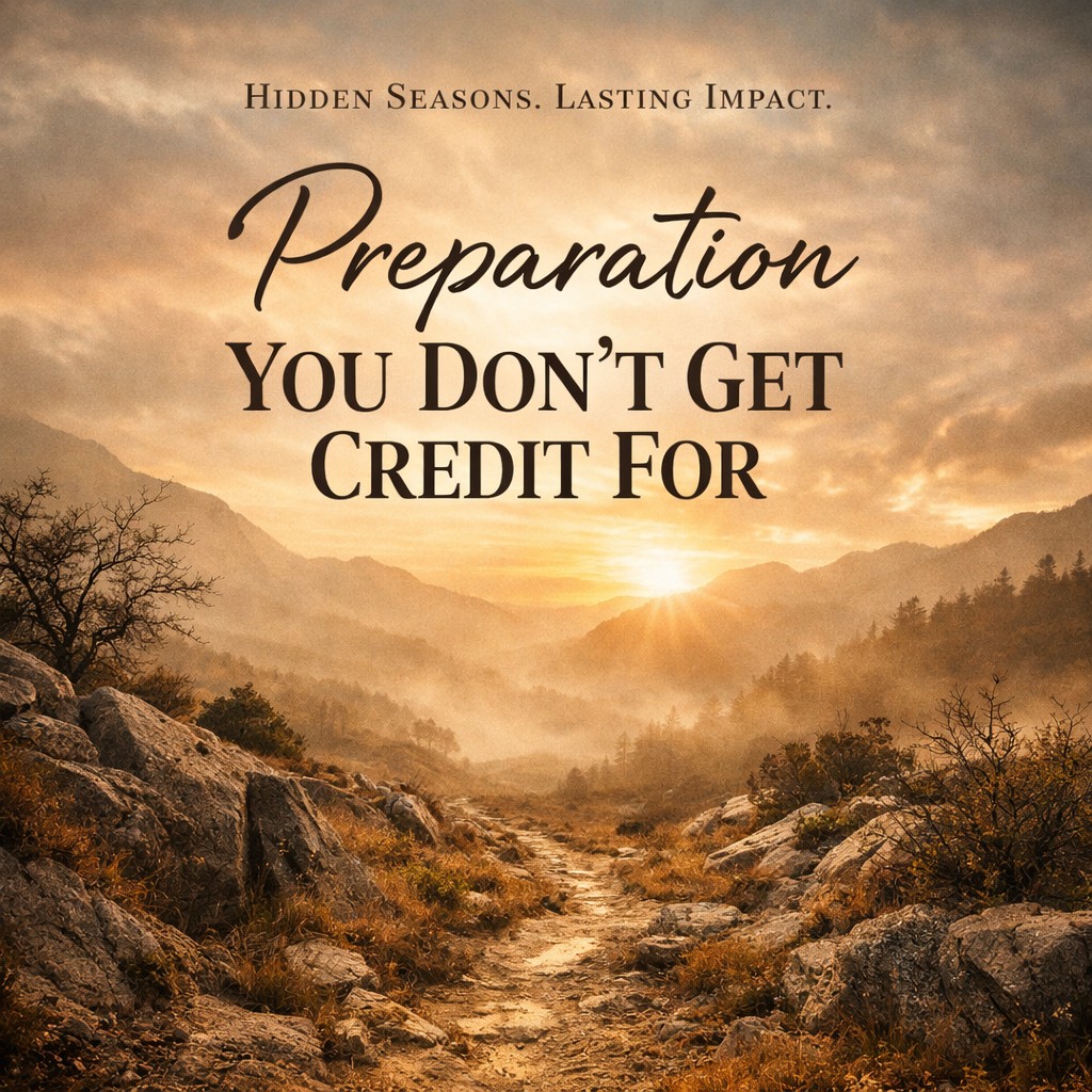 Preparation You Don’t Get Credit For – Luke 4:14 Wilderness path at sunrise representing preparation you don’t get credit for inspired by Luke 4:14.
