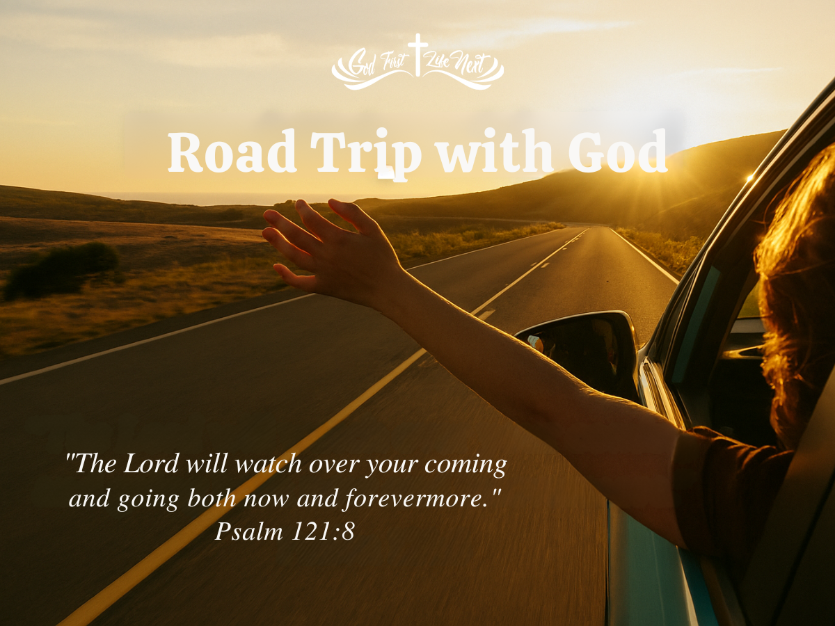 Sunrise over an open highway, symbolizing faith and God’s guidance.