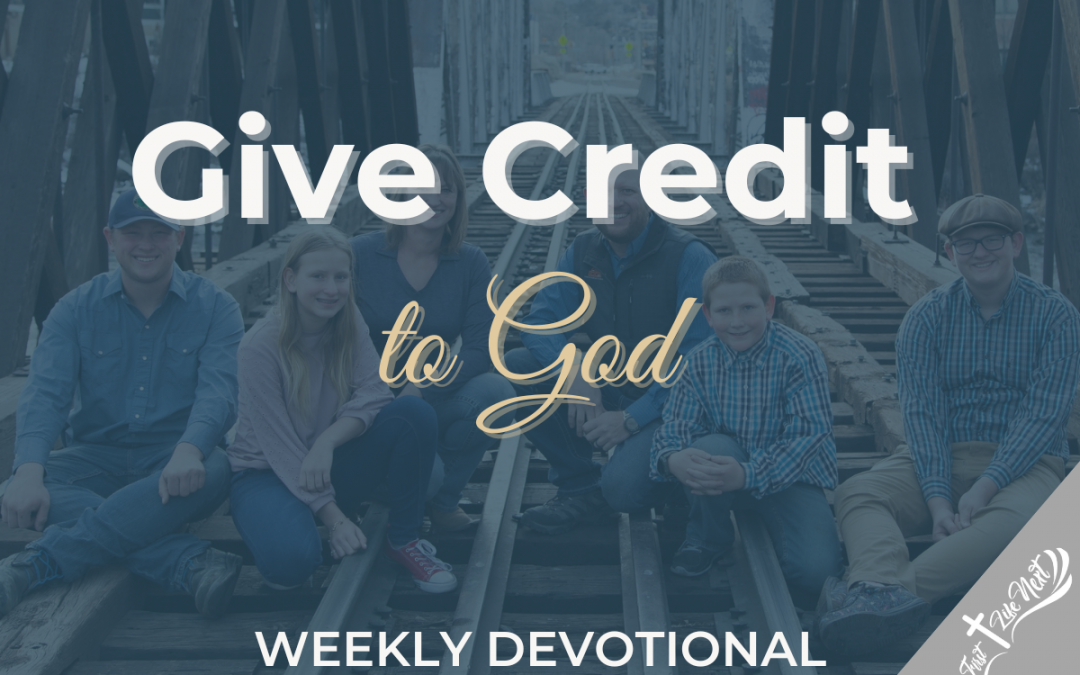 Give Credit to God