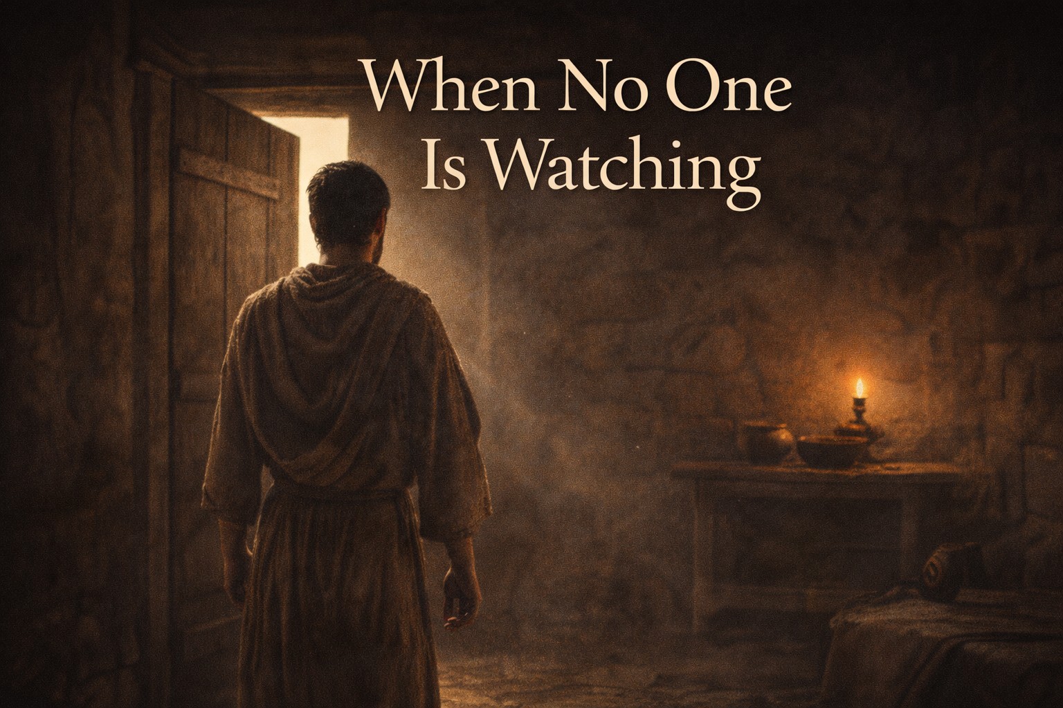 When No One Is Watching A quiet home interior symbolizing integrity and faithfulness when no one is watching.